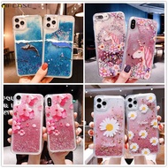 For Samsung Galaxy S9 S9+ S8 S8+ Plus S7 edge Case Quicksand Liquid Unicorn Daisy Glitter Bling Cartoon Clear Case Cover