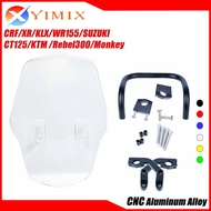 Winshield CNC Winsil Visor Sport Windshield Fits For CRF KLX WB155 SUZUKI CT125 KTM