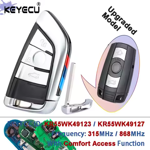 KEYECU CAS3 System Keyless-Go Function 315 / 868 MHz PCF7953 Chip Upgraded Remote Key Fob for BMW 3/