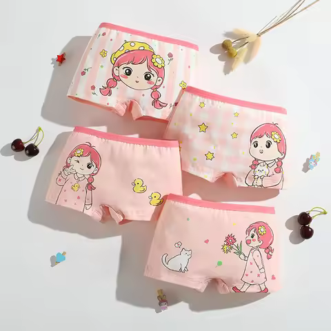 A-Class Cotton Girls Underwears Plain Cut Panties For Little Girls Soft Brreath Comfort And Cute In 