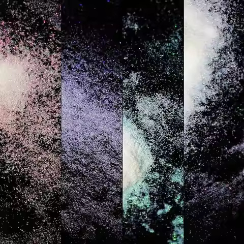 4X10g/bag Holographic Shimmer Nail Glitter Powder Chrome Diamond Rainbow Linear Gel Polish Pigment f