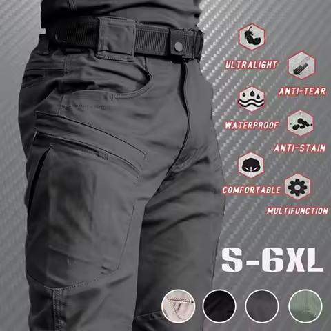 2023 Outdoor Waterproof Tactical Cargo Pants Men Breathable Summer Casual Army Military Long Trouser