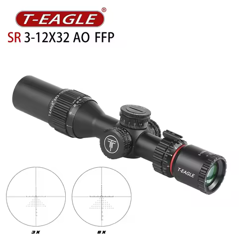 T-EAGLE SR 3-12X32 AO FFP Compact Hunting Scope Tactical Rifle Scopes Glass Etched ReticleIlluminate