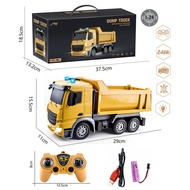 1:24 9CH RC Alloy Dump Truck Car Engineering Vehicle Forklift Heavy Excavator Remote Control Car Toy