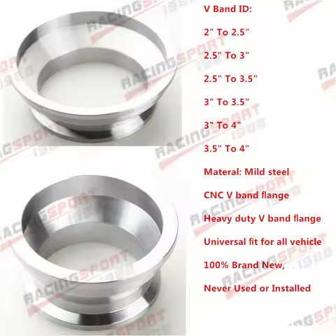Universal 2.5"/ 2.75”/ 3" /3.5" V-Band To 2.5” / 3” / 3.5"/ 4" inch V-Band Flange Mild Steel Reducer