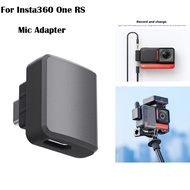 For Insta360 ONE RS Mic Adapter For Insta 360 Action Camera Accessories For Crisper Audio Vlog Video Original Sport Camera parts