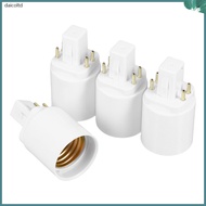 💡 4Pcs Light Socket Adapter G24q to E27 White Copper Nickel Plated for Lamp