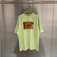 Acne Studios Retro Distressed Bow Patch Print Round Neck Short Sleeve T-Shirt