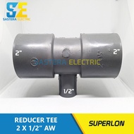 Vlok Tee 2 x 1/2" inch AW Superlon Reducer Tee 2 x 1/2 PVC Vlock Tee 2 x 1/2 T Reducer/ 2 x 0.5