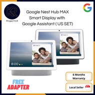 Google Nest Hub MAX with Google Assistant (Chalk/Charcoal) Smart Home Assistant - (US SET)