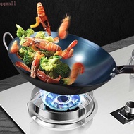 QQMALL Chinese Traditional Iron Wok, Anti-scalding Wooden Handle Iron Pot, Kitchen Cookware Round Bottom Uncoated Non-stick Frying Pan Gas Stove