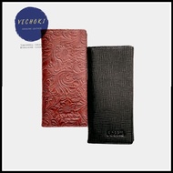 100% Genuine Cow Leather Men's Women's Batik Long Wallet - Kickers ABE786