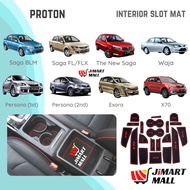 PROTON INTERIOR SLOT MAT Saga BLM FLX NEW Waja Persona Exora X70 Protector Cover Car Carpet Coaster Rubber Perodua