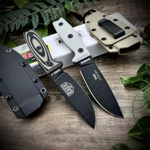 ESEE 4 Fixed Blade Knife with Kydex Sheath D2 Blade G10 Handle Outdoor EDC Survival Combat Hunting S