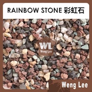 1Kg RAINBOW STONE SUCCULENT CACTUS STONE SOIL 3-6mm 彩虹砂