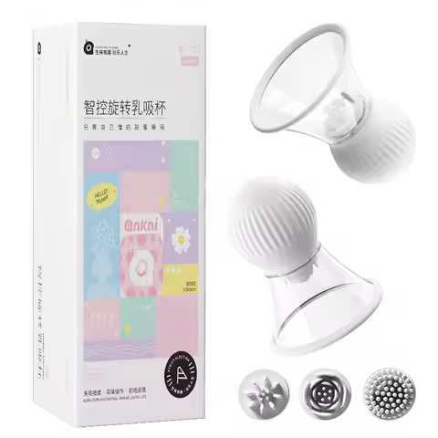 APP remote control rotating breast massage vibrator nipple sucking stimulation vibrator tongue licki