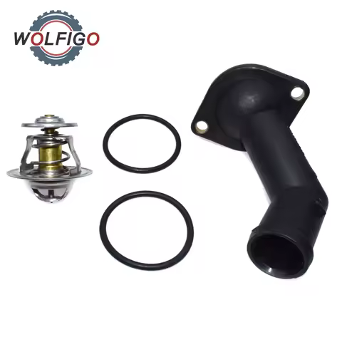 WOLFIGO 87 C Engine Coolant Thermostat Housing 044121113 06A121121C for Audi A2 A3 VW Beetle Golf Je