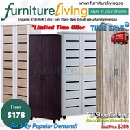 Furniture Living SG - New Tall Shoe Cabinet / Rack in 4 Design Choices for only $178!