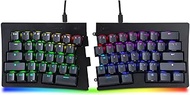 BAROCCOMiSTEL MD600 Alpha BT RGB Black TKL Ergonomic Mechanical Keyboard, 60% Split-Alice Layout, PBT Double Shot Keycap (Transparent), Bluetooth5.0, Mac/Windows OS Compatible -Cherry MX Silent Red