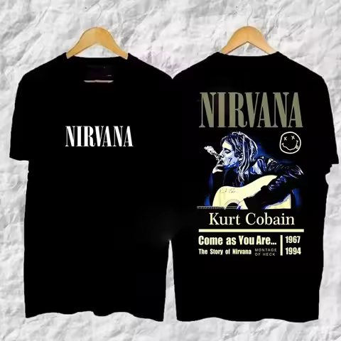 Kurt Cobain Come As You Are Nirvana Grunge Rock Band Graphic T-Shirt Cotton Men Women Streetwear Tee
