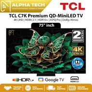 TCL 75'' C7K Premium QD-MiniLED TV 4K UHD | HDMI 2.1 | HDR10+ | AiPQ Pro | Dolby Atmos | 2 Years War