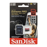 SanDisk 512GB Extreme PRO MicroSDXC UHS-I Memory Card (200MB/s) with SD adapter