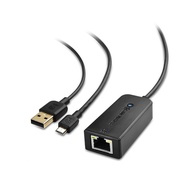 (SG shop) Micro USB to Ethernet Adapter Up to 480Mbps for Streaming Sticks Including Chromecast, Google Home Mini