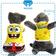 Cute Cat Dog Clothes Spongebob Pattern Squarepants Male Female Male Female Small Animal Accessories 