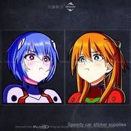 EVA Anime Car Sticker Asuka Aya Polly Cute Unique Motorcycle Body Waterproof Cartoon Window Sticker