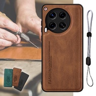 Luxury Leather Case For Tecno Camon 30 4G/5G/CL7/CL6/CL6k with Adjustable Phone Lanyard
