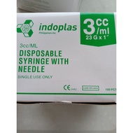 indoplas disposable syringe 3cc/ml 23 Gx1