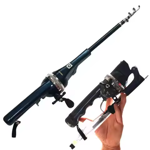 Telescopic Rod Portable Carp Fold Fishing Rods 134cm Mini Combo Rod Folding Line Fishing Sea Reel Lu