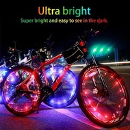 LED自行車輪燈防水自行車輻條燈自行車輪胎燈條夜間騎行安全警示燈  LED Bike Wheel Light Waterproof Bicycle Spoke Light Bicycle Tire L