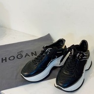 七成新 Hogan 老爹鞋全黑純牛皮 37.5號 內有穿過小磨損