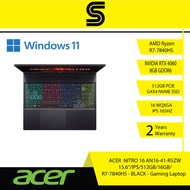 ACER NITRO 16 R5ZW - Gaming Laptop (16"/Ryzen 7 7840HS/16GB DDR5/512GB/NVIDIA RTX4060/Win 11/2Y Warr
