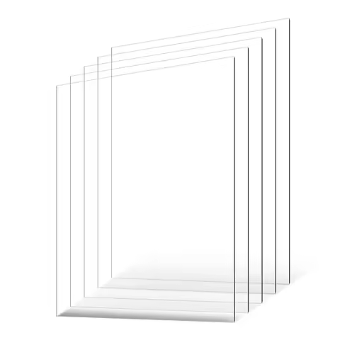 SucceBuy PET/Plexiglass Sheets 5-Pack Plastic Sheet 24x36Inch 0.04Inch Thick Transparent Clear Flexi