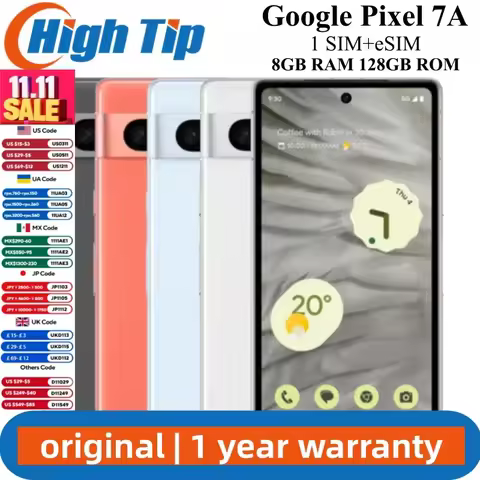 Original Google Pixel 7a Smartphone 5G 8GB RAM 128GB Mobile phone Google Tensor G2 6.1 inches 64 MP 