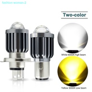 100% Quality✱❈Motorcycle Headlight LED Bulbs H6 BA20D H4 PX15D with Lens Two-color Hi Lo beam Headli