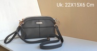 Fossil Premium kulit Hitam Tas selempang wanita / Tas bahu wanita Remaja Dewasa Ibu ibu / Model terb