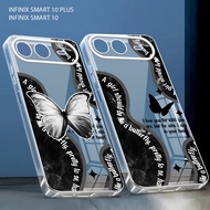 Softcase hp for Infinix Smart 10 plus Latest 2025 Clear Glossy Butterfly Phone Case - YM20