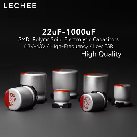 10pcs/lot 6.3V 10V 16V 25V 35V 50V 63V SMD Polymer Solid Capacitor 22uF 47uF 100uF 220uF 270uF 330uF