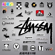 |· · 33 Stickers Large Stuxi Street Wear Notebook Stickers Skateboard Guitar Chassis Stickers Decora