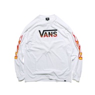 เสื้อยืดแขนยาว พิมพ์ลายเปลวไฟ Vans fire L / s