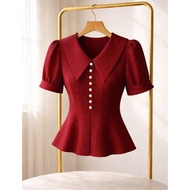 BEAUTIFUL OFFICE SHIRT WITH CHAIN B99