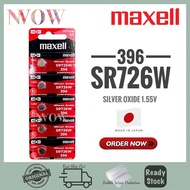 Maxell SR726W 396 Silver Oxide 1.55V Battery JAPAN (100% Genuine)