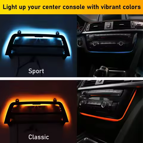 For BMW 3 Series 4 Series F30 F32 F32 F33 F34 F36 2Color Center Console AC Panel Ambient Light Radio
