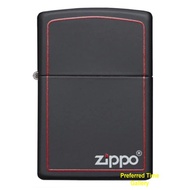 (Zippo USA) 100% ORIGINAL Zippo Lighter 218ZB Classic Black And Red Zippo