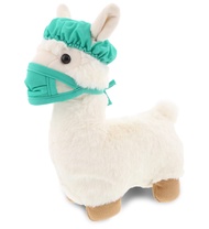 DolliBu White Llama Doctor Plush Toy - Super Soft Llama Doctor Stuffed Animal Dress Up with Cute Fac