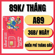 (FREE 1THÁNG) SIM 4G 5G Mobifone Local A89 Miễn Phí Data Full Tốc Độ Cao 3GB/Ngày Kèm 500 Phút Gọi N