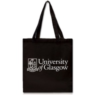 Glasgow University Canvas Bag Glasgow Study Souvenir One Shoulder Portable Shopping Bag with Zipper 